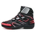 thumbnail image 1 of Bottes de Moto JG Wolves - Confort et Aventure Toutes Saisons - Chaussures de Randonnée et de hors Route Imperméables - pour Hommes et Femmes, Noir et Rouge, 41, 1 of 25