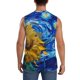 thumbnail image 4 of Balery Whimsical Sunflowers Night Sky Camisetas sin mangas para hombre, absorbe la humedad y protege contra el mal olor.-X-Large, 4 of 7