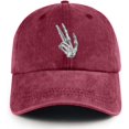thumbnail image 1 of Halloween Hat Skeleton Hands Baseball Cap Funny Adjustable Cotton Washed Denim Hats, 1 of 7