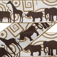 thumbnail image 1 of IBA Indianbeautifulart White Stripe & Animals Group Fabric Laces For Crafts Printed Velvet&nbsp;Trim&nbsp;Fabric Sewing Border Ribbon&nbsp;Trims&nbsp;9 Yards 2 Inches, 1 of 1