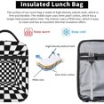 thumbnail image 5 of Lunch Bag Trippy Checkerboard Insulated Lunch Box Reusable Leakproof Cooler Tote For Women Men Adult With Bottle Holde For Work Office Travel Picnic, 5 of 6