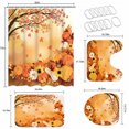 thumbnail image 2 of FRAMICS 16-Piece Fall Shower Curtain Sets with Rugs, Maple Leaves Pumpkin Bathroom Sets, Waterproof Fabric Bathroom Curtain Decor with Hooks, 2 of 10