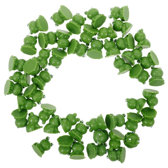 unbranded 50 Pcs Bonsai Frog Mini Frog Statue 1.80X1.60X1.00CM Green