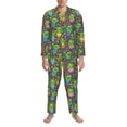 thumbnail image 3 of Balery Cactus In Pots Pattern Pajama Sets for Men Long Sleeve 2 Piece Sleepwear Loungewear Sets Soft PJ's with Pockets Long Sleeve Comfy Pj Sets-Large, 3 of 7