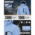 thumbnail image 5 of TACVASEN Women's Winter Waterproof Windproof Snow Ski Jackets Warm Thermal Fleece Thick Hooded Coat with Multi-Pockets for Outdoor Hiking Snowboarding Light Blue XL, 5 of 8