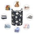 thumbnail image 4 of Balery Lilies Flowers Cesta de ropa redonda con asas, impermeable, independiente, para ropa, juguetes, dormitorio y familia-Small, 4 of 6