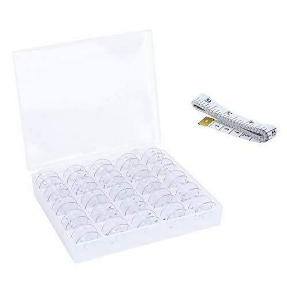 Mandala Crafts Empty Plastic Bobbin for Singer Kenmore Bernina Brother Janome Sewing Machine 36 Bobbins