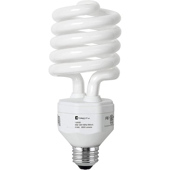 Xtricity E26 Cfl Light Bulbs, 40W (150W Equivalent), T4 Spiral, 4100K Cool White