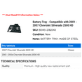 thumbnail image 2 of Battery Tray - Compatible with 2001 - 2007 Chevy Silverado 2500 HD 2002 2003 2004 2005 2006, 2 of 2