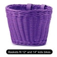 Bicycle Front Basket Handwoven Kid Adult Bike Handlebar Carrier (Purple