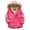 Hot Pink, variant on newwalpole Kids Girls Puffer Jackets with Furry Hood Little Child Lightweight Coat Thick Warm Puffy Waterproof Windproof Jackets Hot Pink for Size 7-8 Years