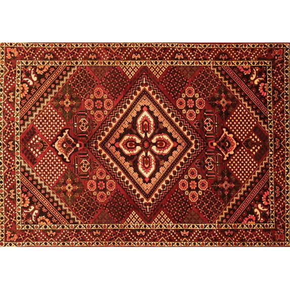 Ahgly Company Indoor Rectangle Persian Orange Traditional Area Rugs, 3' x 5'