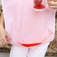 thumbnail image 5 of Waterproof Oil-Resistant Adult Bib No-Wash Design With Bottom Pocket for Elderly Patients Home Dining Daily Meals Nursing Care(Pink L), 5 of 5