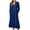 Blue, variant on Busydd Womens Fall Dresses Solid Color Long Sleeve Homecoming Dresses V Neck Wedding Guest Dresses for Women Casual Loose Maxi Dress Plus Size Dresses for Curvy Women S-5XL