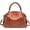 B / Brown, variant on Women's Fashion Handbag and Purse Genuine Leather Retro Shoulder Crossbody Bag Stitching Satchel for Work Travel