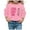 Pink, variant on Hwmodou Girls Sweatshirt "Jesus Loves Me" Crewneck Printed Long Sleeve Fall Winter Simple Athletic Top,3-14Y