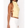 thumbnail image 4 of Women Y2k Satin Halter Tops Open Back Crop Tank Tops Y2K Sleeveless Shirts Summer Going Out Tops, 4 of 6