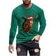 thumbnail image 2 of Blusas y camisas de manga larga con cuello redondo para hombre Blusa de manga larga con cuello redondo y estampado navideño para hombre Blusa de poliéster para hombre, 2 of 3