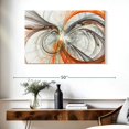 thumbnail image 3 of Elephant Stock An Abstract Wall Art - Horizontal Canvas Wall Art - Living Room Wall Decor - Abstract Canvas - Orange And Gray Decor - 39" x 26", 3 of 8