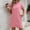 Pink, variant on Sakmal White Womens Spring Dresses Mini Short T Shirt Dress Shift Short Sleeve Dresses with Pockets