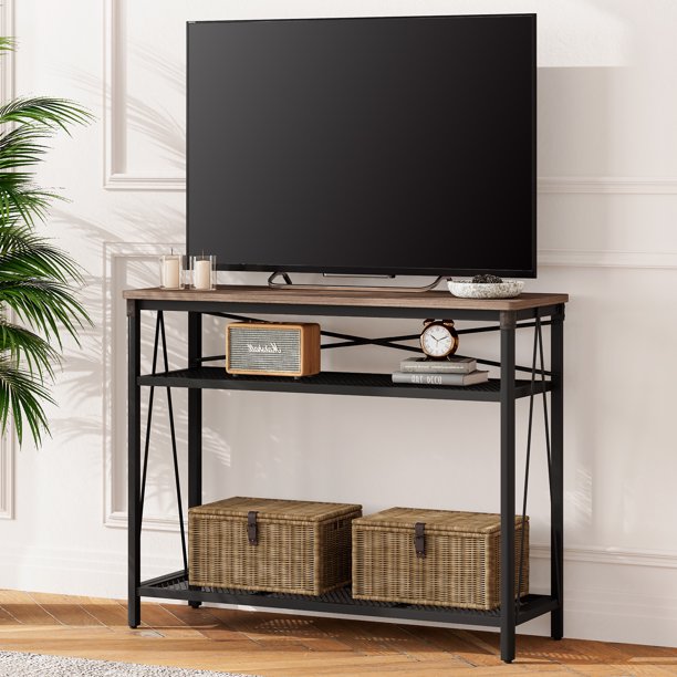 TV Stand for 50 Inch TV, Tall Entertainment Center Console Table with