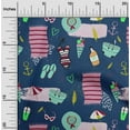 thumbnail image 2 of oneOone Cotton Cambric Navy Blue Fabric Summer Beach Sewing Material Print Fabric By The Yard 42 Inch Wide, 2 of 6