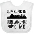thumbnail image 3 of Inktastic Portland Oregon Someone Loves Me Skyline Boys or Girls Baby Bib, 3 of 4