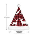 thumbnail image 3 of KLL Christmas Hats for Adults Plush Christmas Buffalo Plaid Print Santa Hat Xmas Fluffy Santa Claus Hat for Women Men, 3 of 6