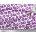 thumbnail image 3 of Soimoi Purple Heavy Satin Fabric Artistic Floral Print Fabric by the Yard 54 Inch Wide, 3 of 3