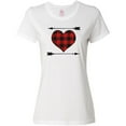 thumbnail image 3 of Inktastic Buffalo Plaid Valentines Day Heart Women's T-Shirt, 3 of 5