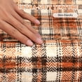 thumbnail image 5 of GlowSol 9'x12' Washable Area Rugs for Living Room Modern Farmhouse Plaid Rug Non-Slip Low Pile Large Rug Floor Cover, Orange, 5 of 8