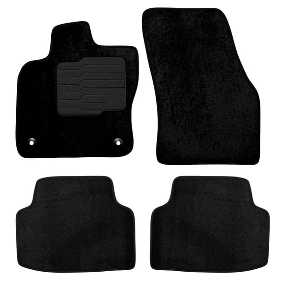 Carpet Floor Mats for 2022 to 2026 Volkswagen Taos, Front and Rear, Black