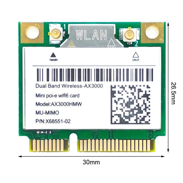 Ax200 Ax3000 Inalámbrico Bluetooth 5,1 Tarjeta De Red De Doble Banda 5G/2,4G Wifi 6 Adaptador Gigabit Mini Tarjeta De Red Pcie Inevent EL010295-00