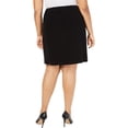 thumbnail image 2 of Nine West Womens Button Front Pencil Skirt, Black, Plus Size, 24W, 2 of 2
