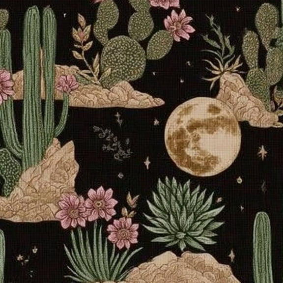 Western Peel and Stick Wallpaper 17.7in x 9.8ft Desert Landscape Moon Pink Floral Accents Contact Paper Vinyl Waterproof Self Adhesive Wall Paper for Bedroom Shelf Cabinet Renter Friendly