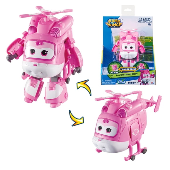 Transformable Toys Super Wings Dizzy Airplane 2 en 1