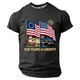 thumbnail image 2 of ZHOGXU Independent Day Children Boys T Shirt Short Sleeved Round Neck American Flag Print Comfortable Fashion Tee Top For 4Th Of July,Grey,8-9 Years, 2 of 4