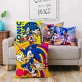 thumbnail image 2 of Funda de almohada de dibujos animados de anime S-Sonics Hedgehog, funda de cojín de felpa corta con estampado de doble cara para sofá decorativo de dibujos animados para el hogar, 2 of 5