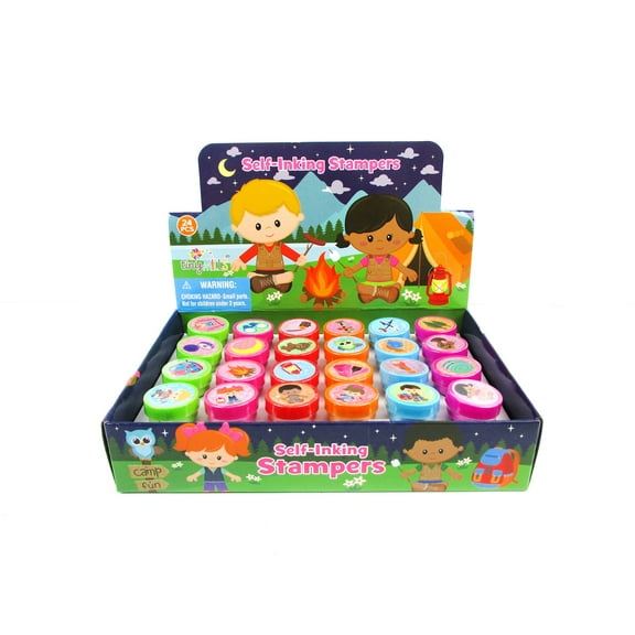 TINYMILLS 24 Pcs Camping Stamp for Kids Camping Party Favors Troop Rewards