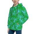 thumbnail image 2 of Fotbe Octopus1 Pattern Youth Pullover Hooded Sweatshirt, Boys Hoodie, Kangaroo Pocket Hoodie for Kids Girls -Medium, 2 of 6
