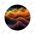 thumbnail image 2 of Abstract Colorful Radio Waves Pattern Polyester Universal Spare Wheel Tire Cover Wheel Covers for Trailer RV SUV Truck Camper, 2 of 4