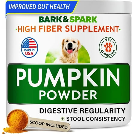 Pumpkin for Dogs - 8oz Powdered Fiber Supplement and Stool Softener - Treat Diarrhea, Constipation, Upset Stomach, Food Sensitivity - Improve Digestion - Made in USA