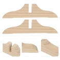 thumbnail image 2 of 2 Pcs Support d'Écran de Confidentialité en Bois Kaki Rectangulaire Accessoire de Maison, 2 of 9