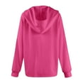 thumbnail image 5 of Clearance! Delayuji Sweatshirts for Women 2025 Tops Pullover Casual Button Autumn Solid Winter Drawstring Hoodie Blouse Womens Plus Size Sweatshirts Pink Xl, 5 of 5