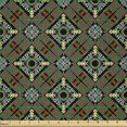 thumbnail image 2 of Ambesonne Ethnic Fabric by the Yard Microfiber, Greek Culture Maze Look Art, 10 Yards, Black Beige and Burnt Orange, 2 of 2