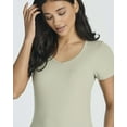 thumbnail image 5 of 5 Pack: Women's Soft Ribbed Short Sleeve V-Neck T-Shirt Casual Summer Tee Shirts, 5 of 6
