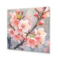 thumbnail image 2 of Designart "Blissful Peach Blossoms II" Floral Metal Wall Decor, 2 of 5