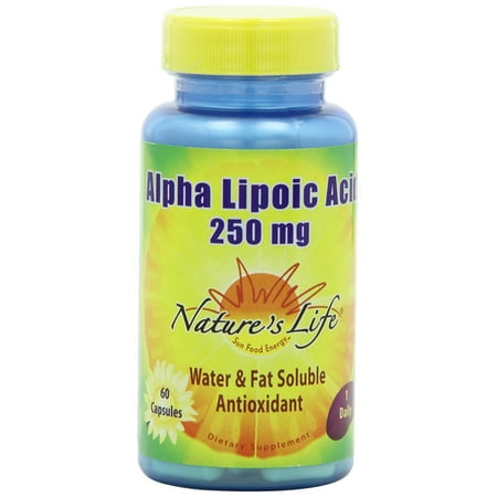 Natures Life - acide alpha-lipoïque, Capsule (BTL plastique) 250mg 60ct