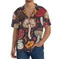 thumbnail image 3 of Xecao offers the Forest Wild Mushroom for Men's Casual Short-sleeved Shirt, a button-up collared shirt with a pocket, perfect for beach vacations and yacht travel in the 3X-Large size., 3 of 7