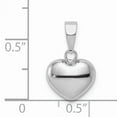 thumbnail image 2 of Primal Gold 14 Karat White Gold 3D Puffed Heart Pendant, 2 of 4